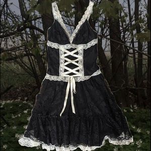 Black & White Lace Dress